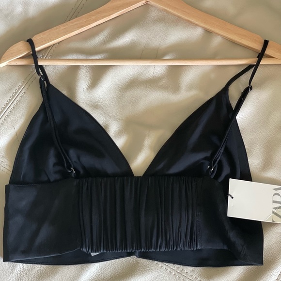 Zara Satin Crop Top - Picture 2 of 5
